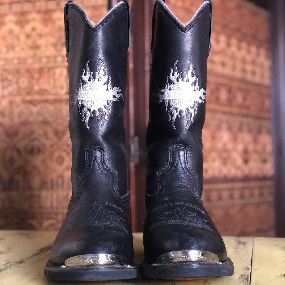 Harley Davidson Amarillo Black Leather Womens Boot